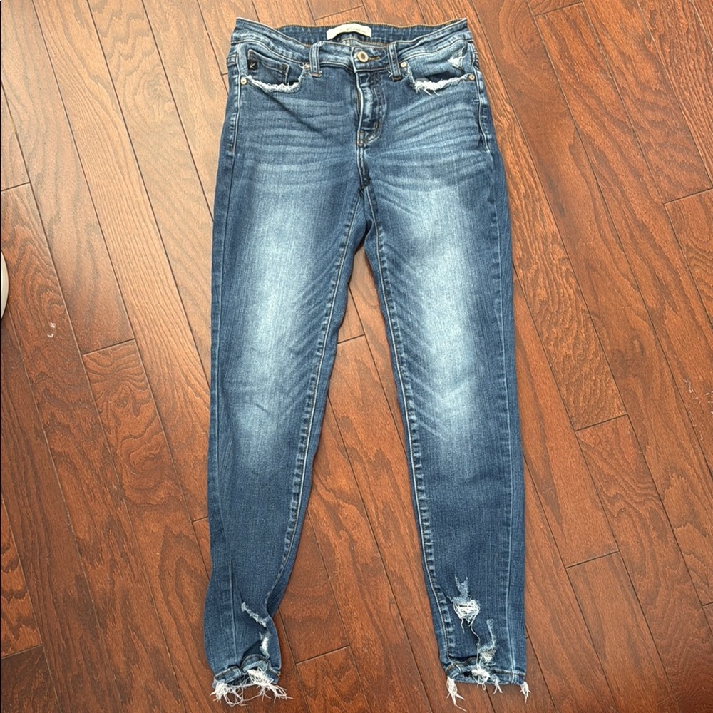 Vici Blue Distressed Skinny Jeans